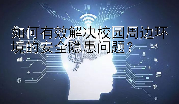 如何有效解决校园周边环境的安全隐患问题？