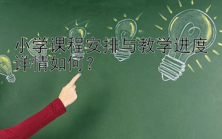 小学课程安排与教学进度详情如何？