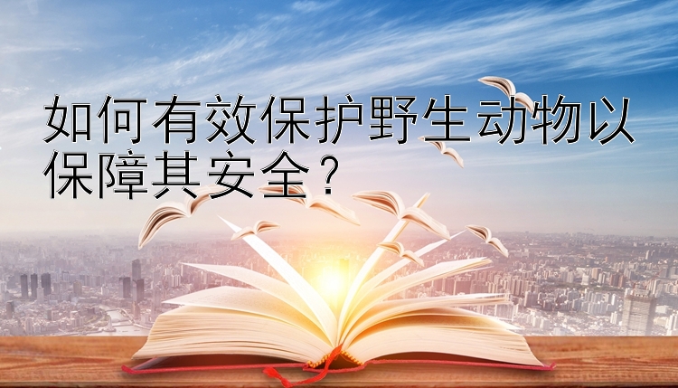 如何有效保护野生动物以保障其安全？