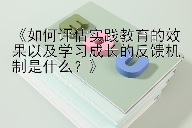 《如何评估实践教育的效果以及学习成长的反馈机制是什么？》