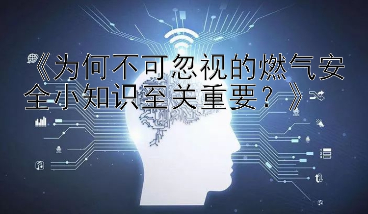 《为何不可忽视的燃气安全小知识至关重要？》