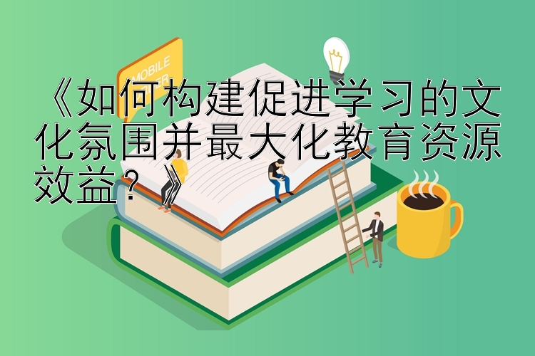 《如何构建促进学习的文化氛围并最大化教育资源效益？》